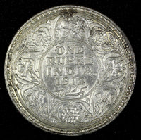 India-British George V Silver 1912 (B) Rupee Bombay Mint KM# 524 (27 340)