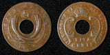 East Africa George VI Bronze 1939 H 5 Cent KM# 25  (30 060)