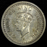 India-British George VI Silver 1945 (B) Rupee KM# 557.1 (27 312)