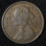 Great Britain Victoria Bronze 1893 1/2 Penny KM# 754 (28 447)