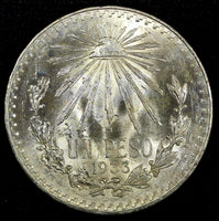 Mexico ESTADOS UNIDOS MEXICANOS Silver 1933 M Peso GEM BU KM# 455 (27 373)