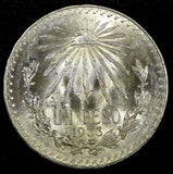 Mexico ESTADOS UNIDOS MEXICANOS Silver 1933 M Peso GEM BU KM# 455 (27 373)