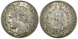 FRANCE Silver 1872 A 1 Franc Paris Mint KM# 822.1 (24 885)