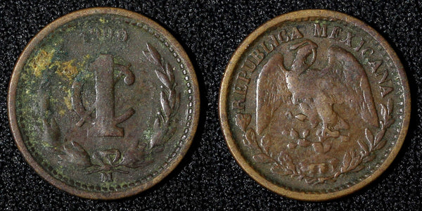 Mexico ESTADOS UNIDOS MEXICANOS Copper 1900 M 1 Centavo Narrow Date KM# 394.1(3)