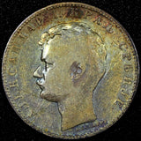 SERBIA Alexander I Silver 1897 1 Dinar 1 Year Type Toned KM# 21 (24 357)