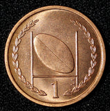 Isle Of Man Elizabeth II 1997 1 Penny Rugby Ball UNC KM# 588 RANDOM PICK (1 C)