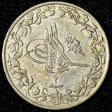 Egypt Muhammad V  AH1327 2 (1910)  H 2/10 Qirsh Nice Toned KM# 303 (28 168)