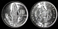 GUATEMALA Silver 1964 10 Centavos  KEY DATE GEM BU  KM# 262 (27 829)