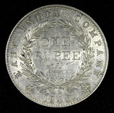 India-British Victoria Silver 1840 (C) Rupee Calcutta mint KM# 457.1 (27 363)