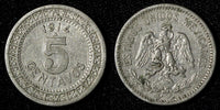 Mexico ESTADOS UNIDOS MEXICANOS Nickel 1914 M 5 Centavos Last Year KM# 421 (418)