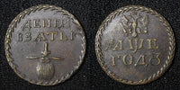 RUSSIA Peter I (1705) Beard Tax Token Kadashevsky Mint RARE Bitkin-3896 (R2) (0)