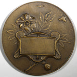FRANCE  1900s Art Nude Female Bronze Medal by C. Loudray UNC 50.5mm;66.36g. (16)