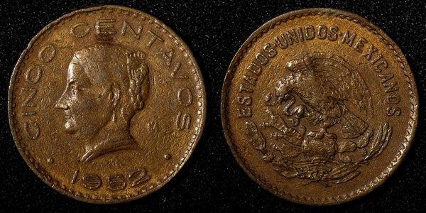 Mexico Bronze 1952 5 Centavos Josefa Ortiz de Domínguez KM# 424 (27 435)