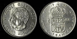 SWEDEN Gustaf VI Adolf Silver 1963 U 2 Kronor  UNC KM# 827 (28 709)