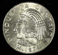 Mexico ESTADOS UNIDOS MEXICANOS 1971 50 Centavos UNC KM# 452 (27 383)