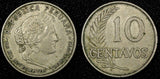 PERU Copper-Nickel 1937 10 Centavos KM# 214.2 (25 022)