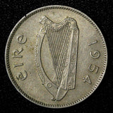 Ireland Republic Copper-Nickel 1954 Shilling Bull, KM# 14a (28 372)