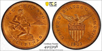 Philippines Bronze 1903 1 Centavo US Mint 1st Year Type PCGS MS64 RB KM# 163 (8)