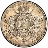 Mexico EMPIRE OF MAXIMILIAN Silver 1866 Mo Peso PCGS XF45 37mm KM# 388.1 (88)