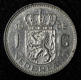 Netherlands Juliana Nickel  1968 1 Gulden 25 mm Royal Dutch KM# 184a  (27 939)