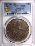 MEXICO War Of Independence ZACATECAS 1817 Zs AG 8 Reales PCGS AU53 TOP KM# 111.5