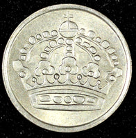 SWEDEN SILVER Gustaf VI 1953 10 ORE High Grade KM#823 (28 161)