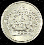 SWEDEN SILVER Gustaf VI 1953 10 ORE High Grade KM#823 (28 161)