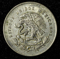 Mexico ESTADOS UNIDOS MEXICANOS Silver 1950 25 Centavos Scale XF KM# 443 (825)