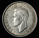 Great Britain George VI Silver 1943 Florin 2 Shillings WWII KM#855 (28 463)