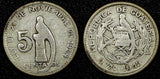 Guatemala Silver 1945 5 Centavos Guatemala City Mint KM# 238.1  (24 446)