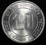 Nicaragua Aluminum 1974 10 Centavos FAO GEM BU KM# 29 (24 264)