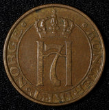 NORWAY Haakon VII Bronze 1941 5 Øre WWII Issue KM# 368 (27 618)