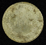 Mexico-Revolutionary OAXACA Silver 1915 Peso 27mm aUNC / UNC KM# 742 (004)