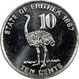 Eritrea 1997 10 Cents Ostrich GEM BU KM# 45 RANDOM PICK (1 Coin) (84)