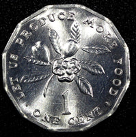 Jamaica Elizabeth II  Aluminum 1975 1 Cent Royal Mint FAO GEM BU KM# 64 (24 266)