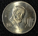 Mexico Copper-Nickel 1974 Mo  20 Centavos 1st Year Type UNC KM# 442 (27 994)