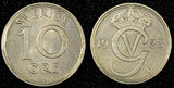 Sweden Gustaf V Nickel-Bronze 1923 W 10 Öre  KM# 795 (28 160)