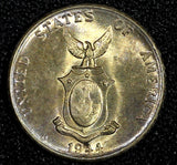 Philippines Silver 1944 D 10 Centavos UNC Toned KM# 181 (27 301)