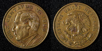 Mexico Brass 1959 10 Centavos Benito Juárez KM# 433 (27 856)