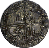 SPAIN Castile and Leon Henry IV Seville Silver (1454-74) 1 Real NGC GRADED (04)