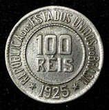 BRAZIL Copper-Nickel 1925 100 Reis Rio de Janeiro Mint KM# 518 (27 595)