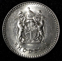 Rhodesia Zimbabwe Copper-Nickel 1977 20 Cents BIRD UNC KM# 15 (27 689)