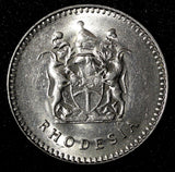 Rhodesia Zimbabwe Copper-Nickel 1977 20 Cents BIRD UNC KM# 15 (27 689)