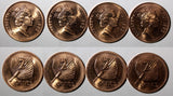FIJI Elizabeth II 1992 2 Cents Palm fan UNC KM# 50a Random Pick (1 Coin) (036)