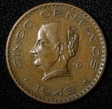 Mexico Bronze 1943 5 Centavos Josefa Ortiz de Domínguez KM# 424 (27 432)