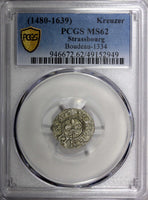 FRANCE Strasbourg  Silver (1480-1639) Kreuzer PCGS MS62 TOP GRADED Boudeau# 1344