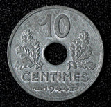 FRANCE Zinc 1944 10 Centimes WWII Issue UNC  KM# 903 (27 641)