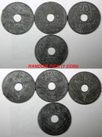 FRANCE  Zinc 1943 20 Centimes WWII Issue KM# 900.1 RANDOM PICK ( 1 COIN ) (934)