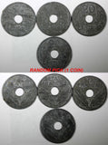 FRANCE  Zinc 1943 20 Centimes WWII Issue KM# 900.1 RANDOM PICK ( 1 COIN ) (934)