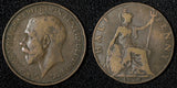 Great Britain George V Bronze 1924 1/2 Penny KM# 809 (28 445)